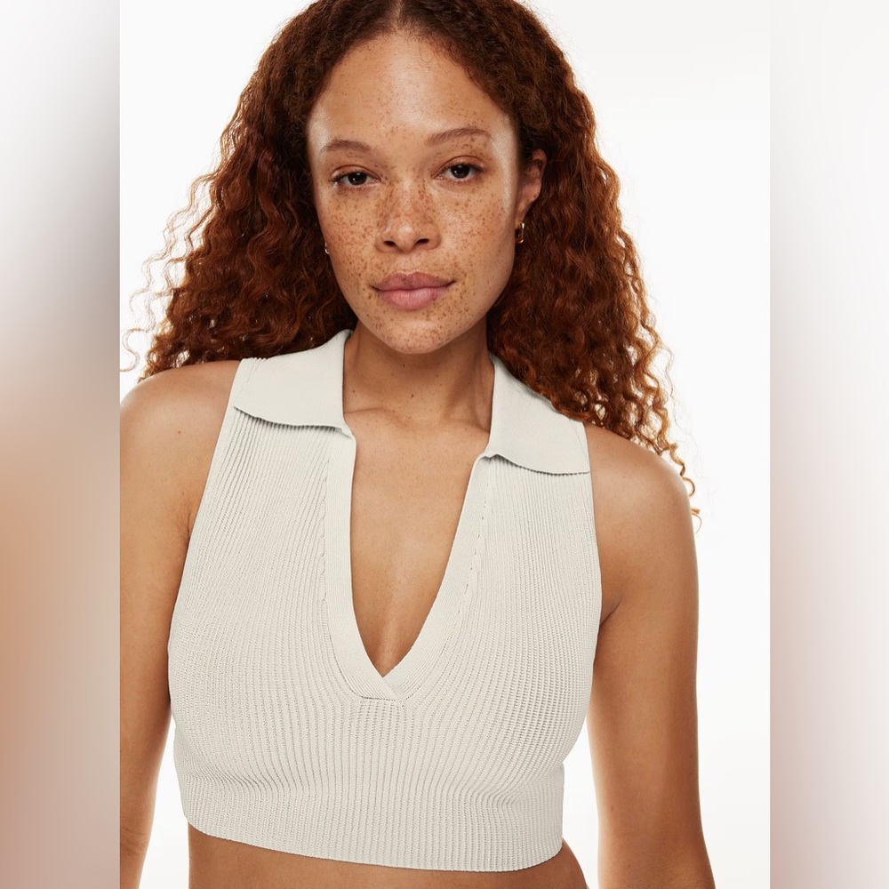 Aritzia Babaton Sculpt Knit Polo Top